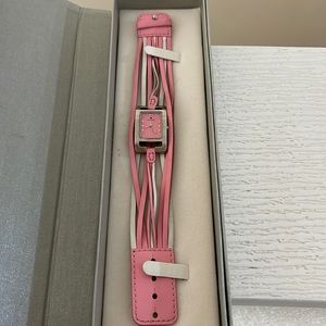 Pink strap watch